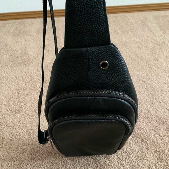 Black Over-The-Shoulder Sling Bag - Picture 2 of 8